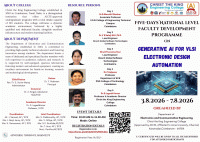 Five-Day National Level Online Faculty Development Programme on GENerative AI for VLSI Electronic Design Automation 2026 Faculty Development Program Poster
